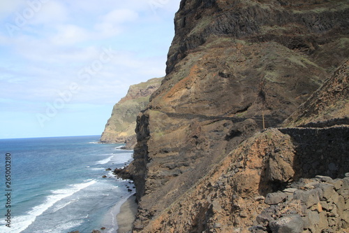 K  stenwanderung auf Santo Antao  Kap Verden  kurz vor Cruzinha