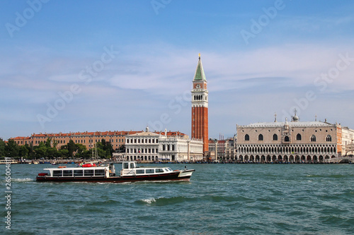 View of Piazza San Marco with Campanile  Palazzo Ducale and Biblioteca in Venice  Italy