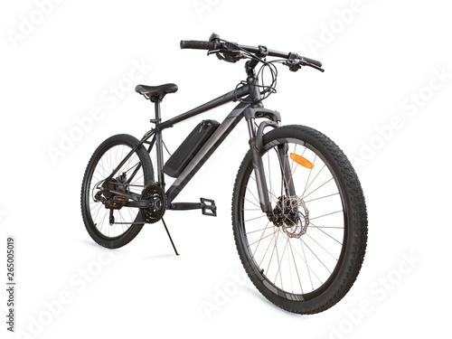 Gray electric bike isolated with clipping path