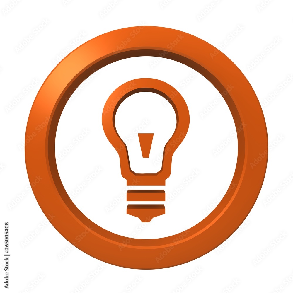 ideas sign light bulb symbol innovation inspiration icon orange 3d render graphic isolated on white ideas sign light bulb symbol innovation inspiration icon orange 3d render graphic isolated on white