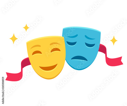 Comedy and tragedy theater masks