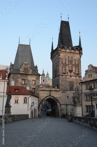 Lesser Quarter Side of the Charles Bridge in Prague