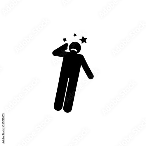 Dizziness, losing  balance, man icon. Element of cancer icon. Premium quality graphic design icon. Signs and symbols collection icon for websites