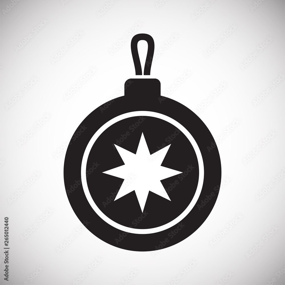 Christmas tree ball icon on background for graphic and web design. Simple vector sign. Internet concept symbol for website button or mobile app. Christmas tree ball icon on background for graphic and web design. Simple vector sign. Internet concept symbol for website button or mobile app.