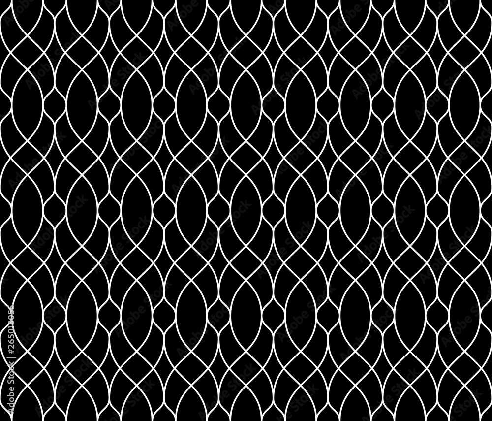 Fototapeta premium The geometric pattern with lines. Seamless vector background. White and black texture. Graphic modern pattern. Simple lattice graphic design