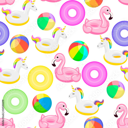 Seamless pattern inflatable circle, ball
