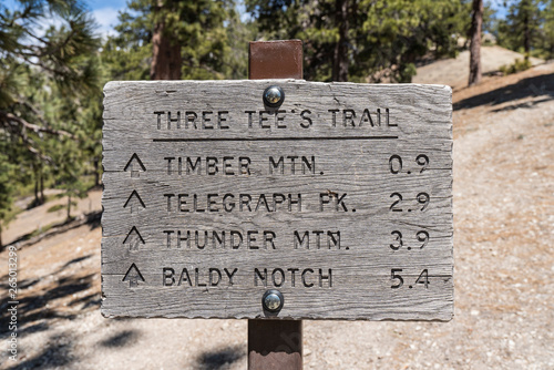 Three Tees trail sign near ...