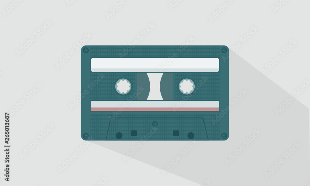 Vintage tape cassette illustration