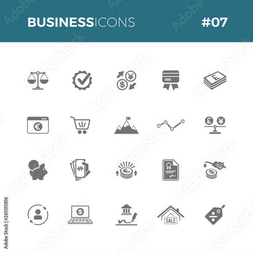 Business icons set #07