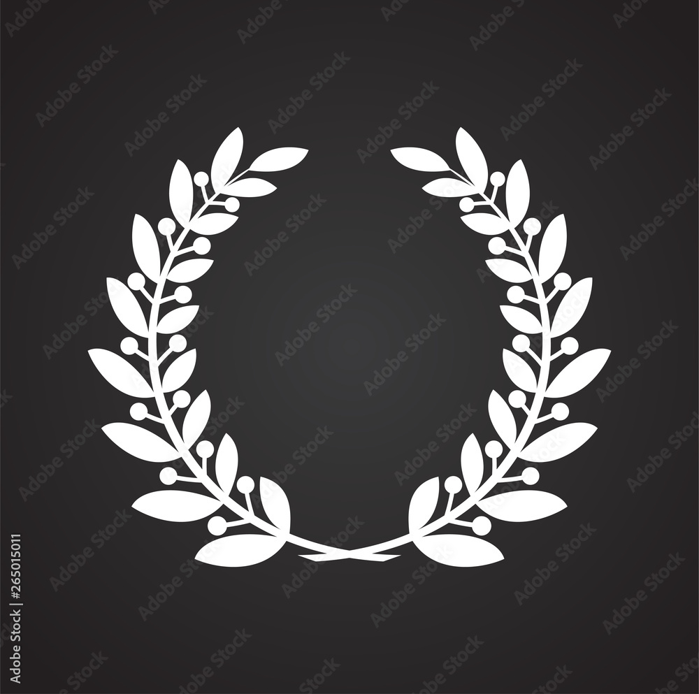 Wreath icon on background for graphic and web design. Simple vector sign. Internet concept symbol for website button or mobile app. Wreath icon on background for graphic and web design. Simple vector sign. Internet concept symbol for website button or mobile app.