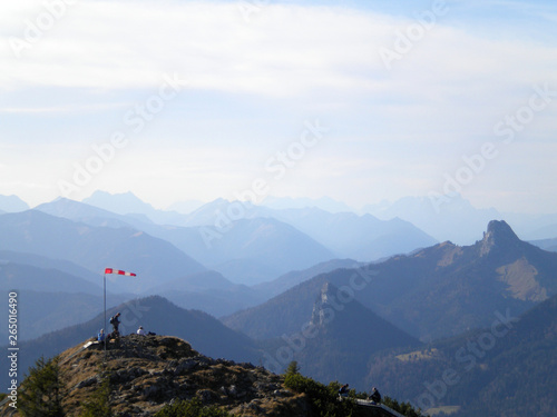 Fototapeta Naklejka Na Ścianę i Meble -  Bavarian Alps: View from peak