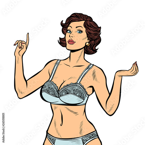beautiful sexy woman in lingerie underwear isolate on white background