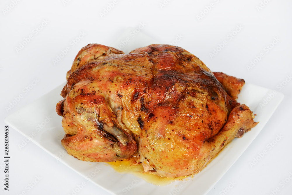 The whole roasted chicken for Easter celebration The whole roasted chicken for Easter celebration