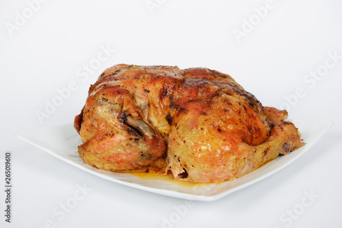 The whole roasted chicken for Easter celebration