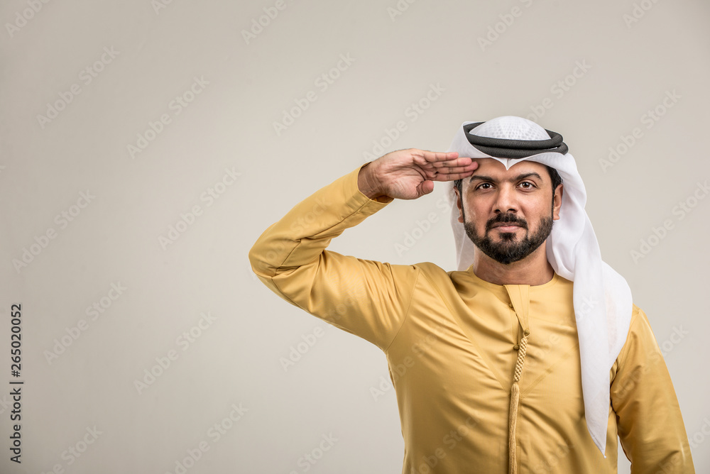 Arabian man with traditional dress Arabian man with traditional dress