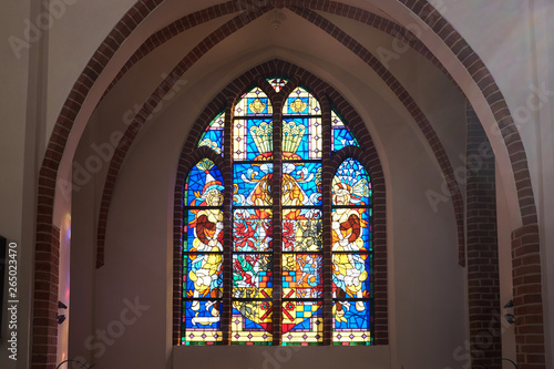 stained glass window in church © Kiryl Lis