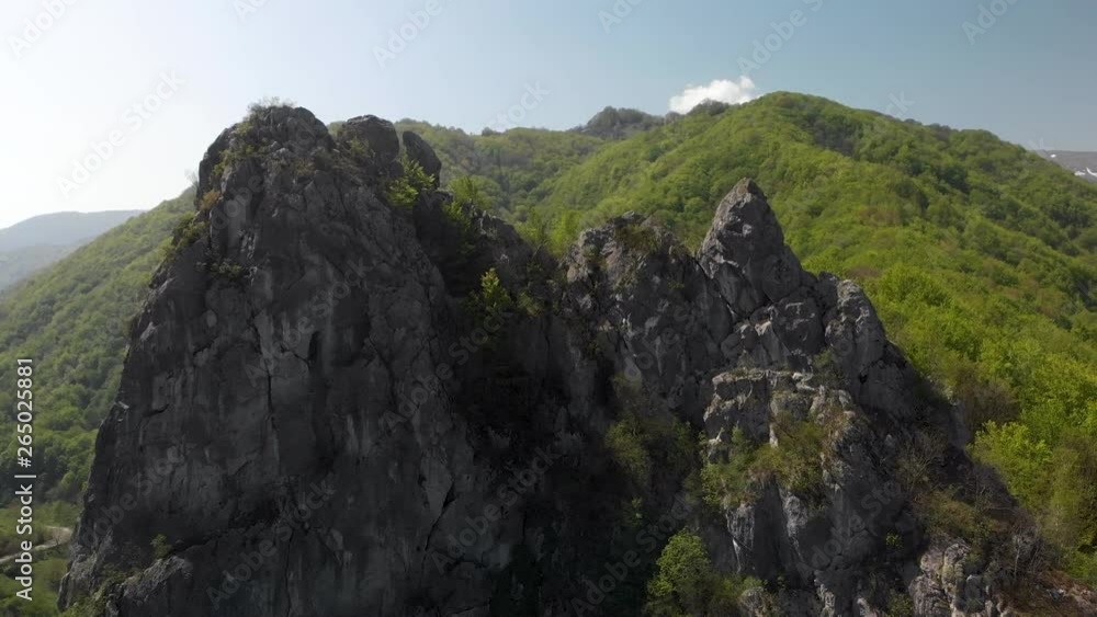 Drone orbiting mountain Drone orbiting mountain