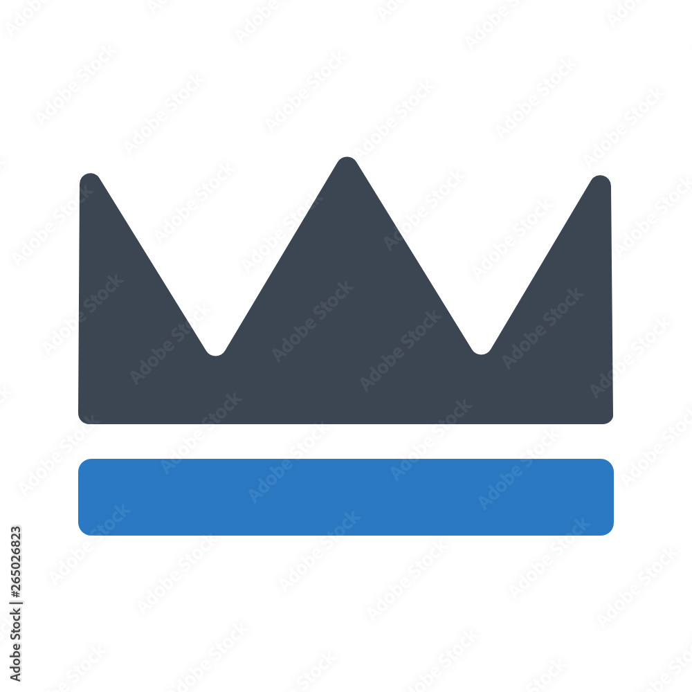Moderator crown flat vector con Moderator crown flat vector con
