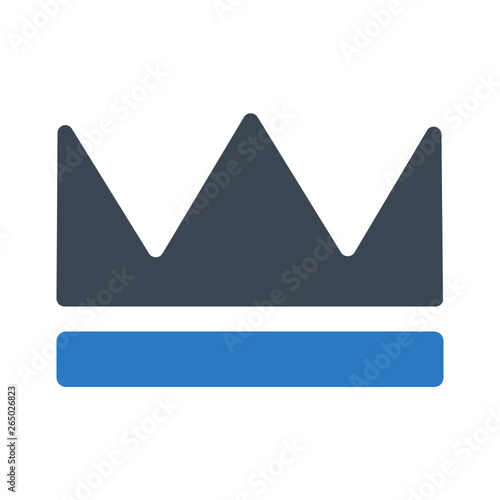 Moderator crown flat vector con