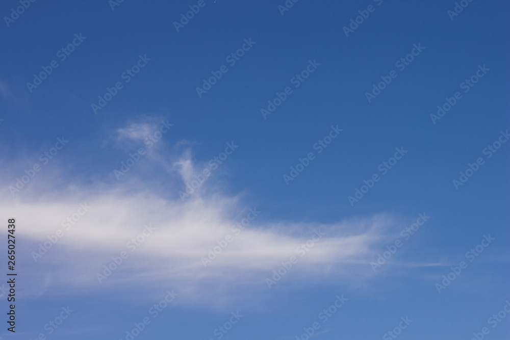 simple nature background landscape of blue sky and white soft cloud