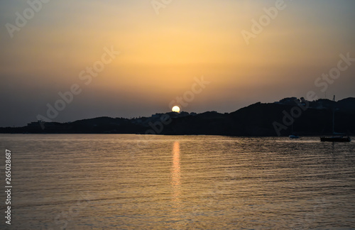 sunset on the lake