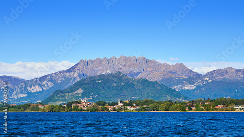 Pusiano Lake and mount Resegone.