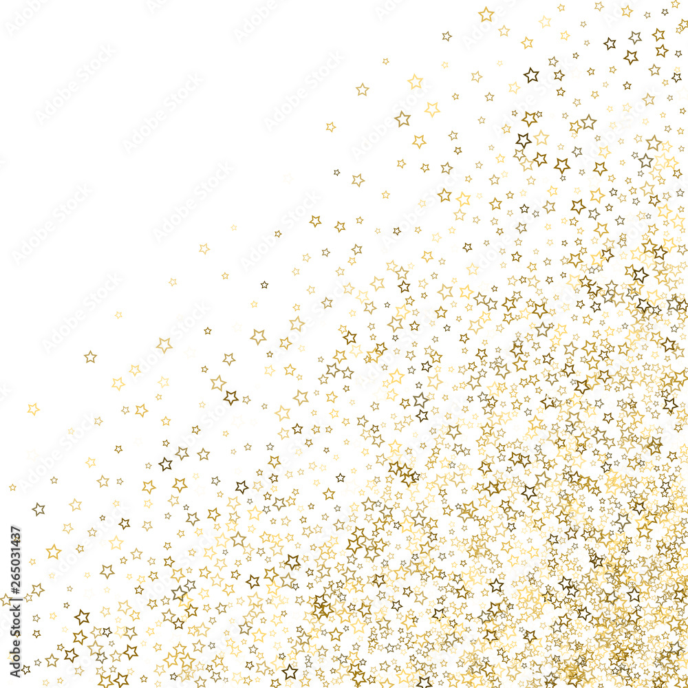 Glitter Stars. Luxury Confetti tiny Gold Christmas