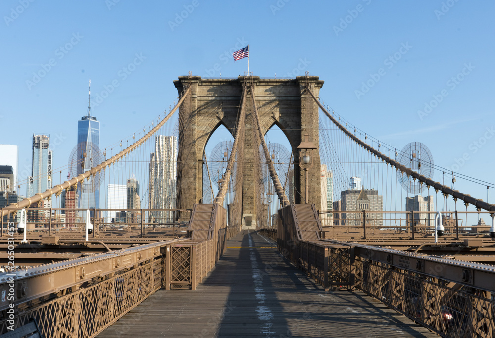 Fototapeta premium Brooklyn Bridge i Manhattan New York City