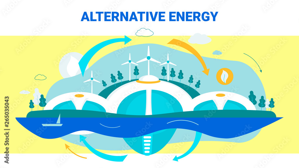 Alternative Energy Infographics Banner Template