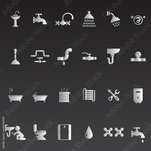 Plumbing Icons Set