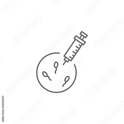 Artificial insemination, injection icon. Element of artificial insemination icon. Thin line icon for website design and development, app development. Premium icon