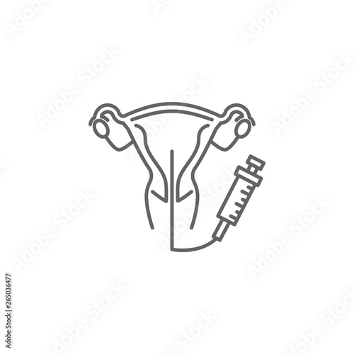 Artificial insemination, uterus icon. Element of artificial insemination icon. Thin line icon for website design and development, app development. Premium icon