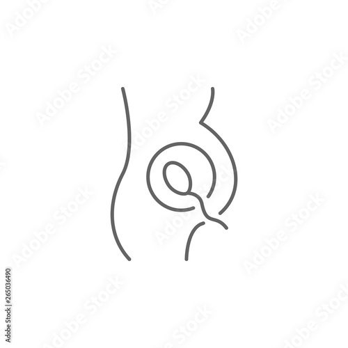 Artificial insemination, abdominal icon. Element of artificial insemination icon. Thin line icon for website design and development, app development. Premium icon