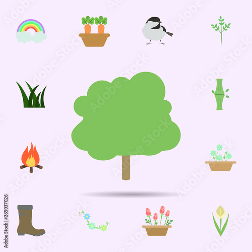 Tree colored icon. Universal set of nature for website design and development, app development