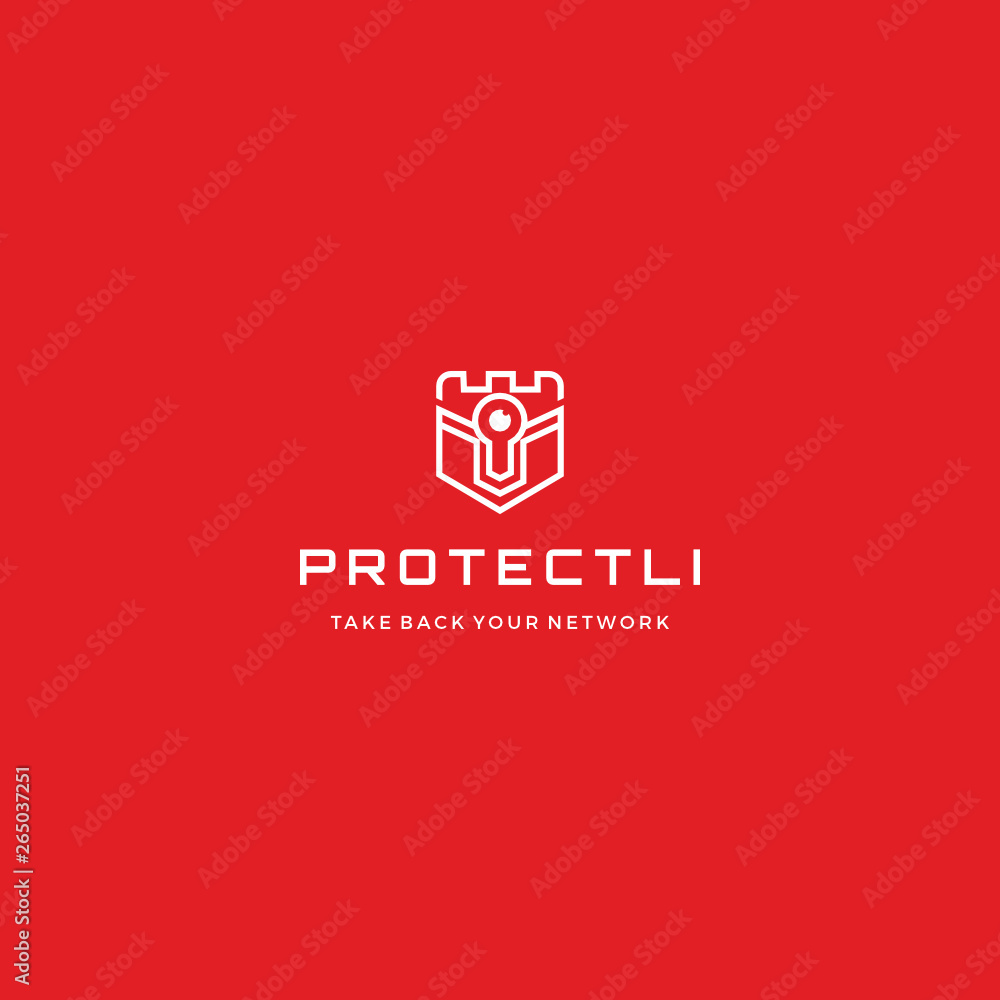 Castle Protection Intelligent Logo Design Inspiration custom logo design vector