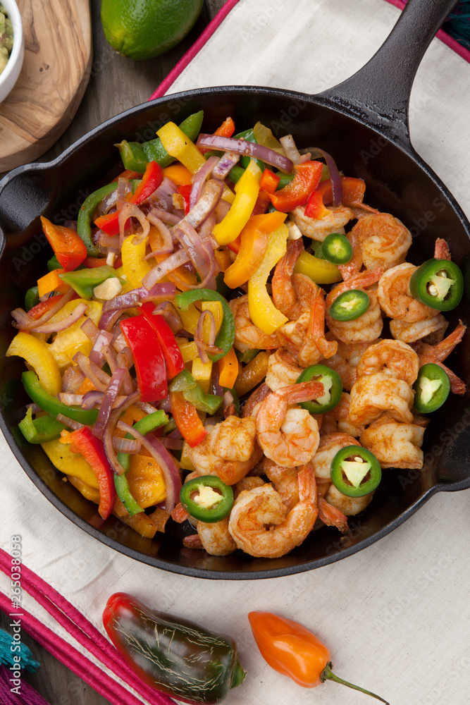 Shrimp Fajitas In Cast Iron Skillet Shrimp Fajitas In Cast Iron Skillet