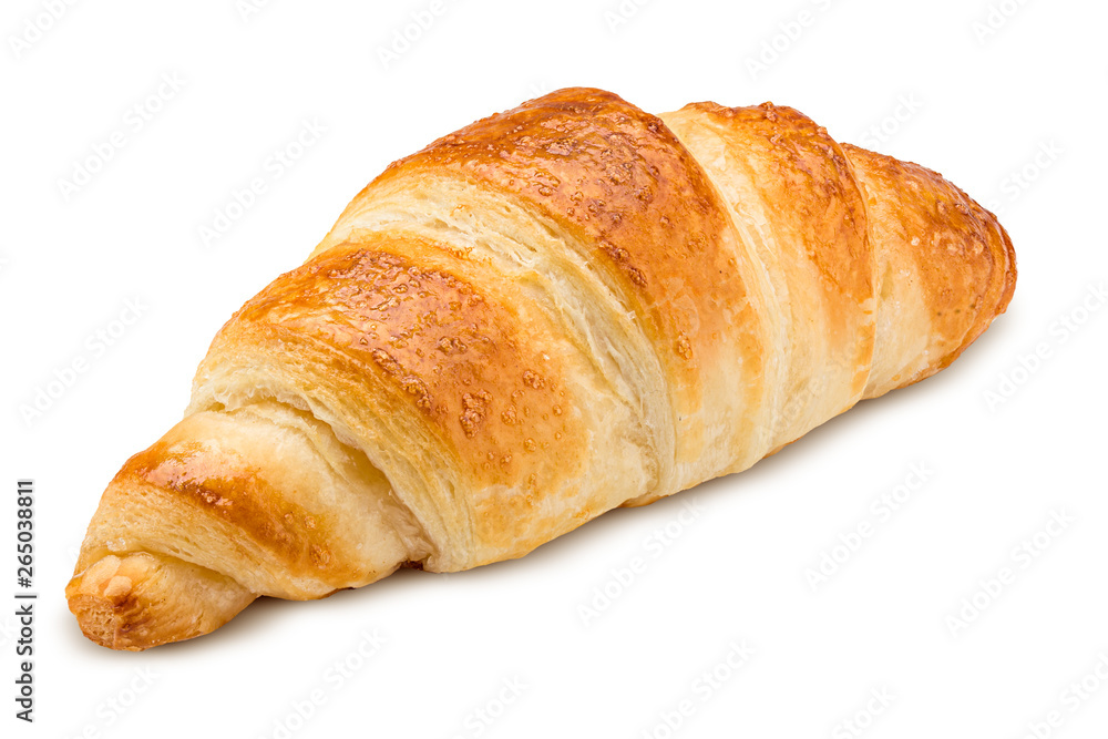 croissant, isolated on white background, clipping path, full depth of field