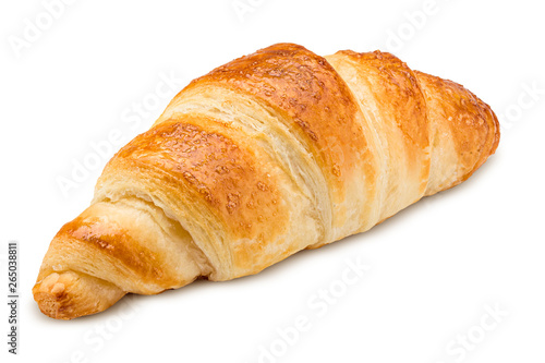 croissant, isolated on white background, clipping path, full depth of field