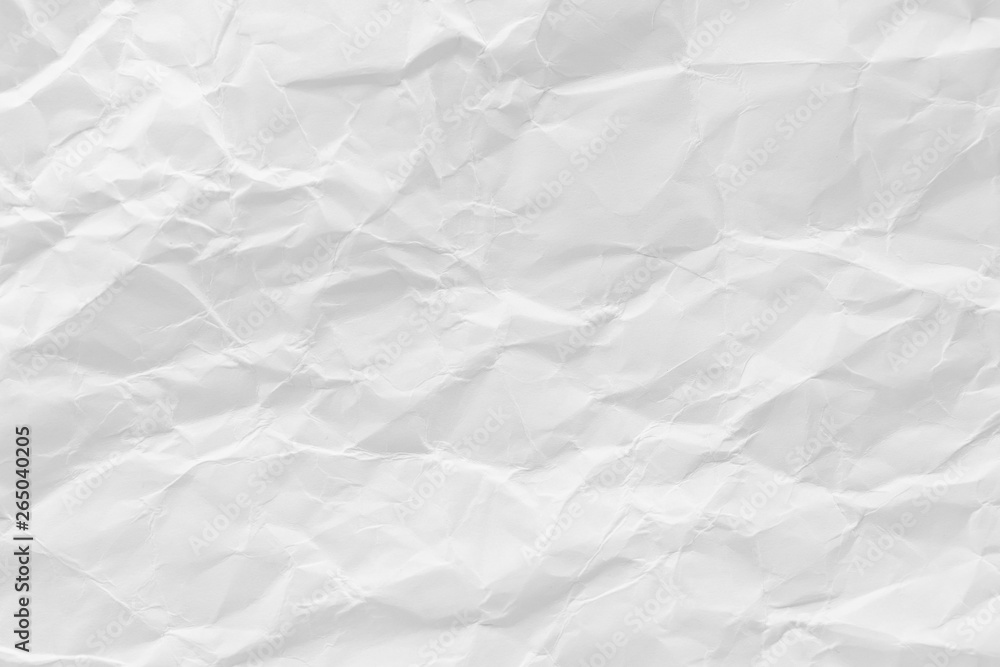 White crumpled recycled paper texture background for business communication and education concept design. White crumpled recycled paper texture background for business communication and education concept design.