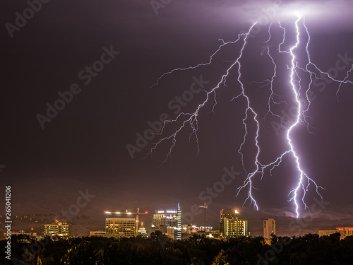 Lightning storm over Boise Idaho