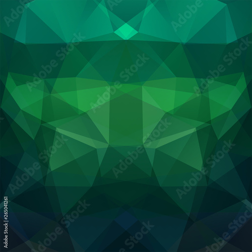 Polygonal vector background. Can be used in cover design, book design, website background. Vector illustration. Green, blue colors.