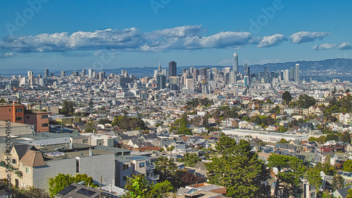 Expansive landscape view of San Francisco   CA.  USA 
