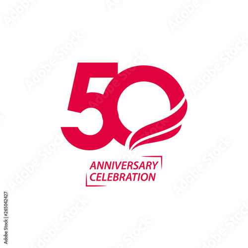 50 Year Anniversary Celebration Vector Template Design Illustration