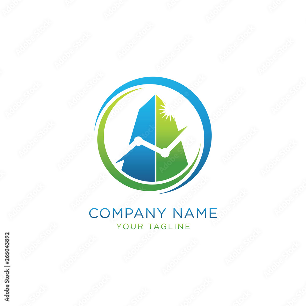 Fototapeta premium Creative Accounting financial Concept Logo Design Template - Vector 