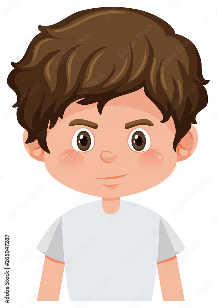 A boy character on white background A boy character on white background