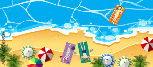 Aerial view of beach