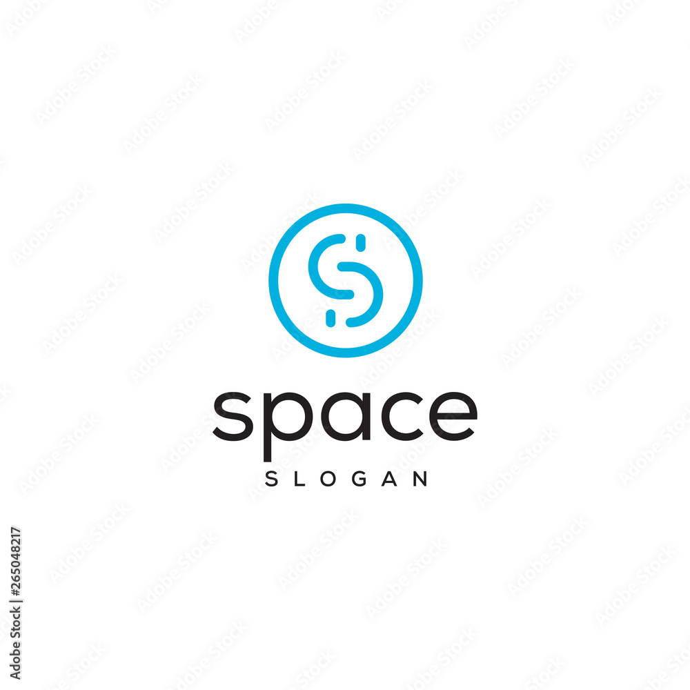 S letter initial concept logo design