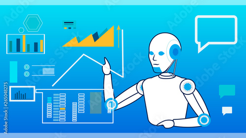 AI Self-Management System Flat Vector Illustration