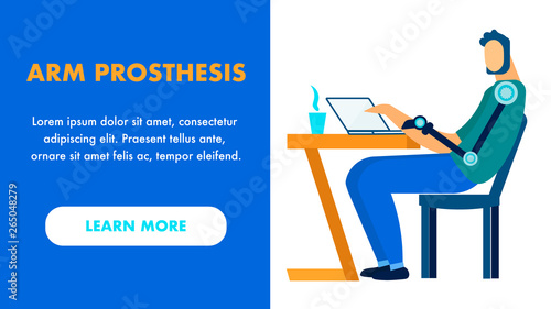 Limbs Prosthesis Flat Vector Landing Page Template