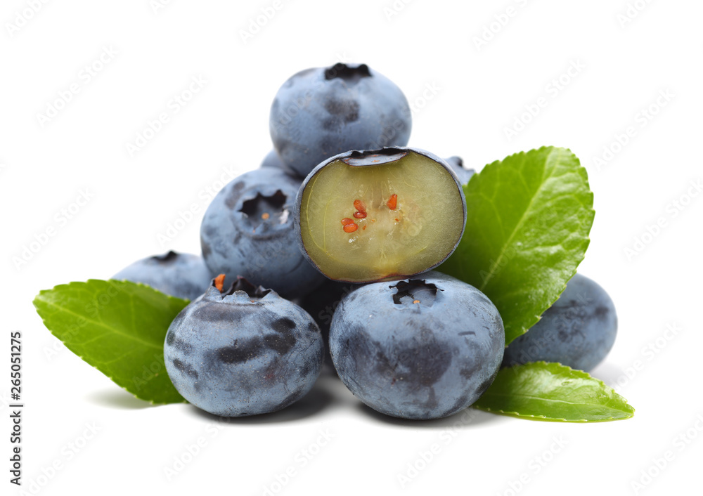 Fototapeta premium Blueberry on a white background